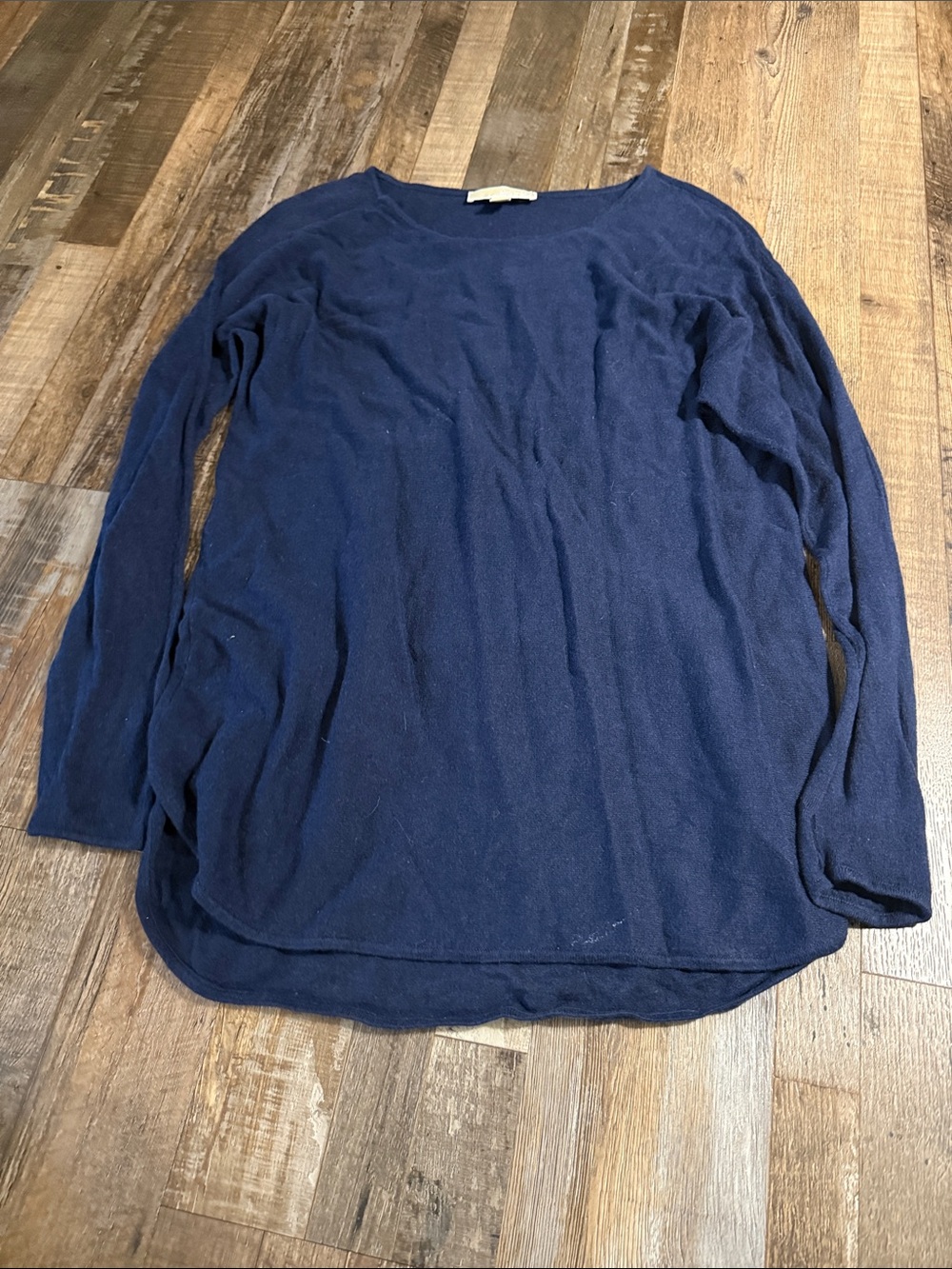 Michael Kors Navy Knit Boatneck Top